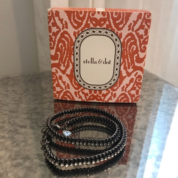Stella & Dot Jewelry - Stella & Dot - Hematite Cupchain Wrap Bracelet